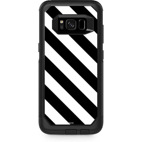 Black and White Geometric Stripes Otterbox Commuter Galaxy Skin