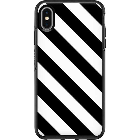 Black and White Geometric Stripes Otterbox Symmetry iPhone Skin