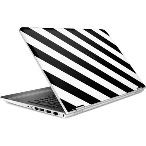 Black and White Geometric Stripes HP Pavilion Skin