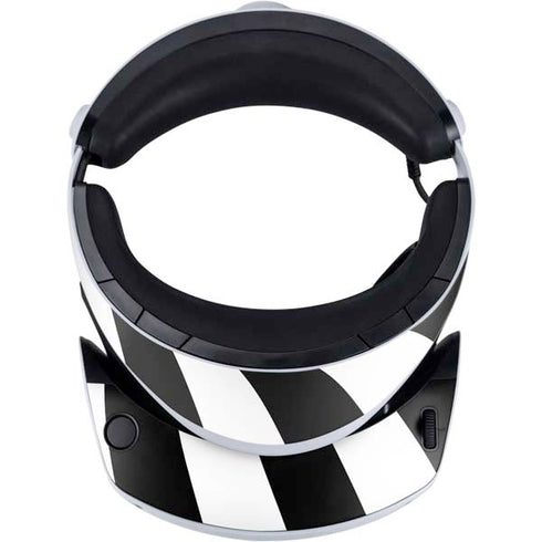 Black and White Geometric Stripes PlayStation VR2 Skin