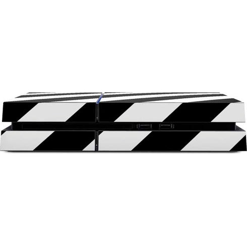 Black and White Geometric Stripes PS4 Console Skin