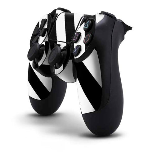 Black and White Geometric Stripes PS4 Controller Skin