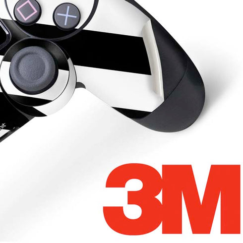 Black and White Geometric Stripes PS4 Controller Skin