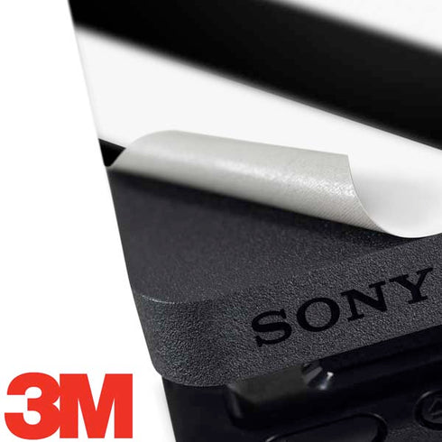 Black and White Geometric Stripes PS4 Slim Skin