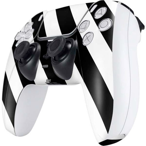 Black and White Geometric Stripes PS5 Controller Skin