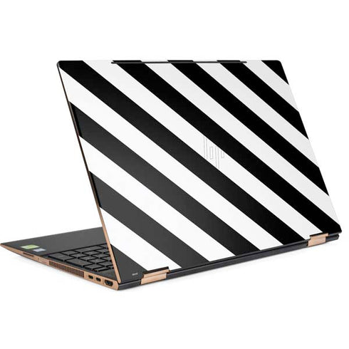 Black and White Geometric Stripes HP Spectre Skin