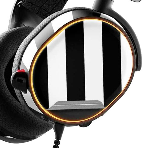 Black and White Geometric Stripes SteelSeries Arctis 5 Skin
