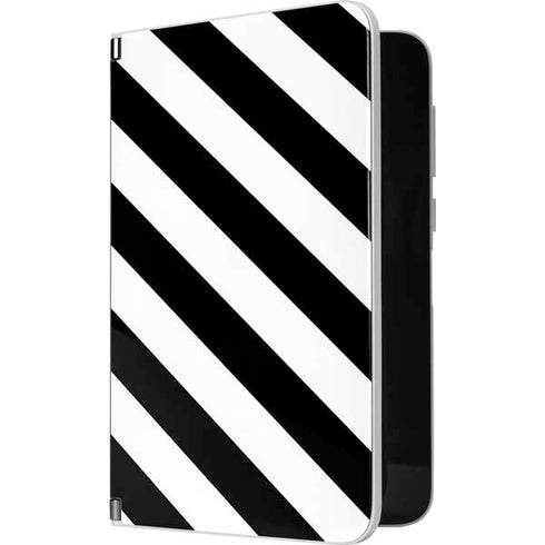 Black and White Geometric Stripes Surface Duo Skin