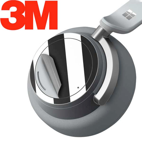 Black and White Geometric Stripes Surface Headphones Skin