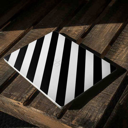 Black and White Geometric Stripes Surface Laptop 3 13.5in Skin