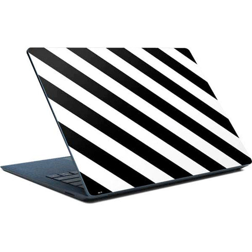 Black and White Geometric Stripes Surface Laptop Skin