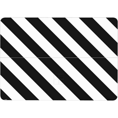 Black and White Geometric Stripes Surface Laptop Studio Skin