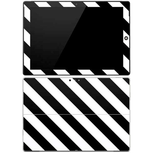 Black and White Geometric Stripes Surface Pro 3 Skin