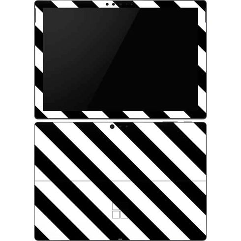 Black and White Geometric Stripes Surface Pro 6 Skin