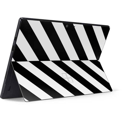 Black and White Geometric Stripes Surface Pro 7 Skin