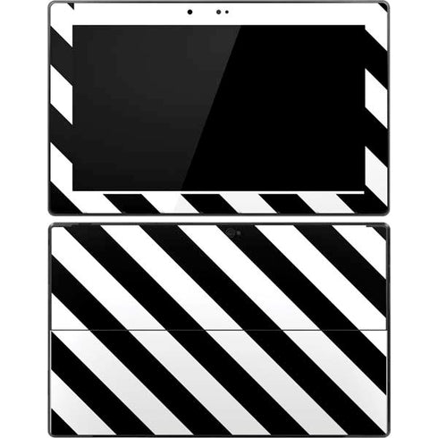Black and White Geometric Stripes Surface Pro Tablet Skin