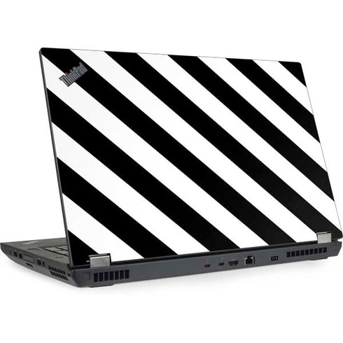 Black and White Geometric Stripes Lenovo ThinkPad Skin