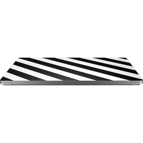 Black and White Geometric Stripes Universal Laptop 12in (9.8 x 6.8in) Skin