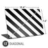 Black and White Geometric Stripes Universal Laptop 13in (10.6 x 7.6in) Skin