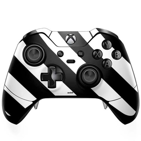 Black and White Geometric Stripes Xbox One Elite Controller Skin