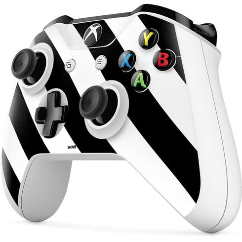 Black and White Geometric Stripes Xbox One S All-Digital Edition Bundle Skin