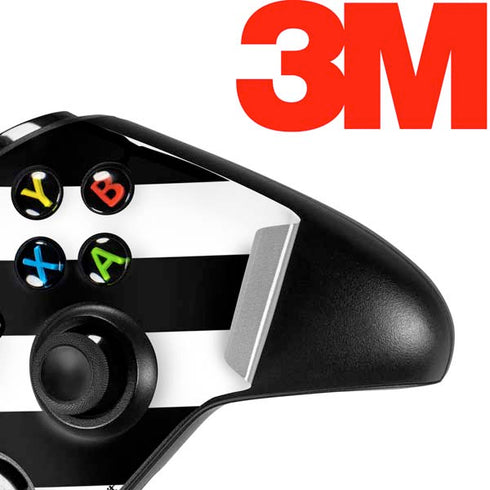 Black and White Geometric Stripes Xbox One X Controller Skin