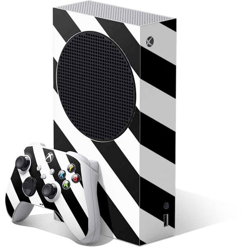 Black and White Geometric Stripes Xbox Series S Bundle Skin
