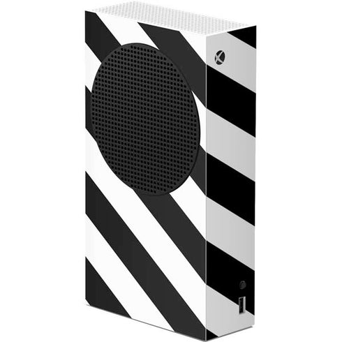 Black and White Geometric Stripes Xbox Series S Console Skin