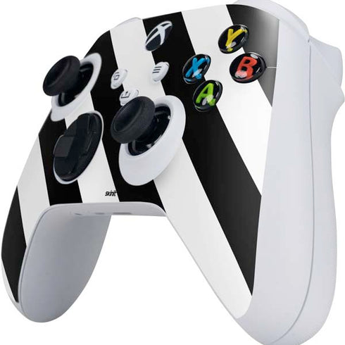Black and White Geometric Stripes Xbox Series S Controller Skin