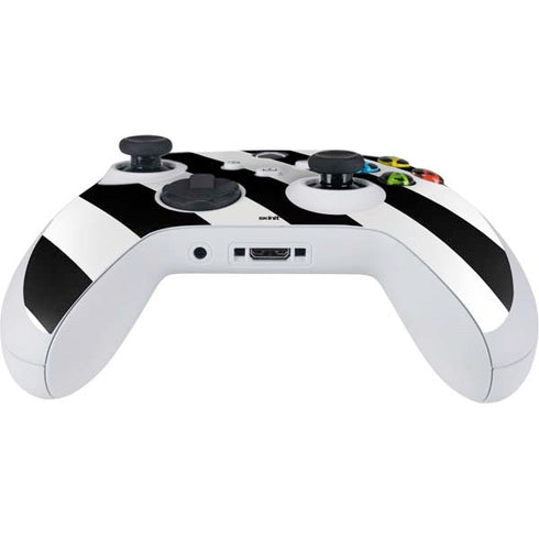 Black and White Geometric Stripes Xbox Series S Controller Skin