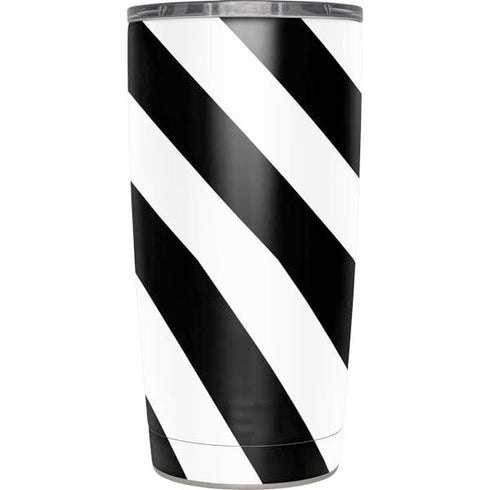 Black and White Geometric Stripes Yeti 20oz Tumbler Skin