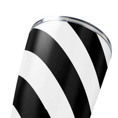 Black and White Geometric Stripes Yeti 20oz Tumbler Skin