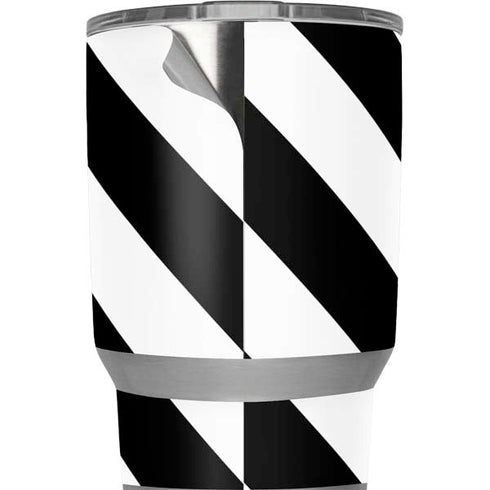 Black and White Geometric Stripes Yeti 20oz Tumbler Skin
