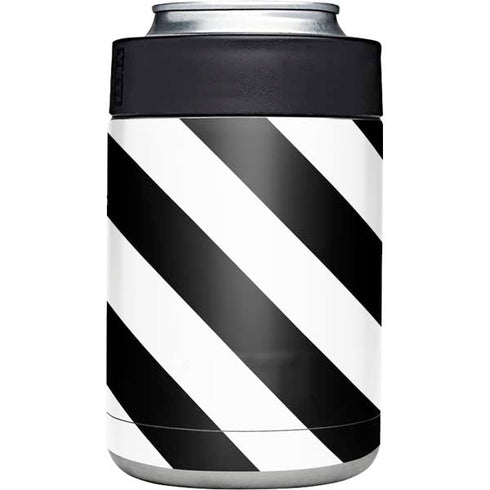 Black and White Geometric Stripes Yeti Colster Can Insulator Skin