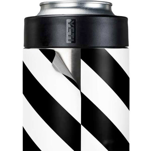 Black and White Geometric Stripes Yeti Colster Can Insulator Skin