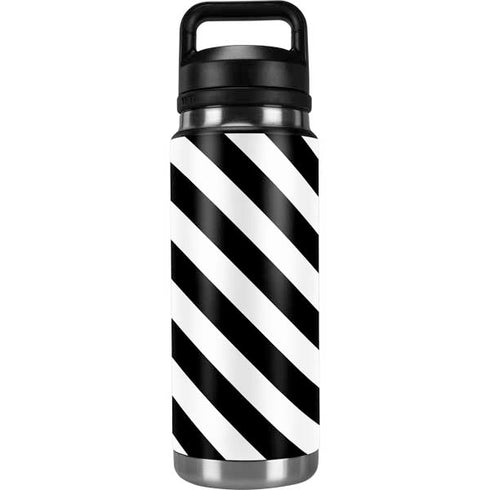 Black and White Geometric Stripes YETI Rambler 26oz Bottle Skin