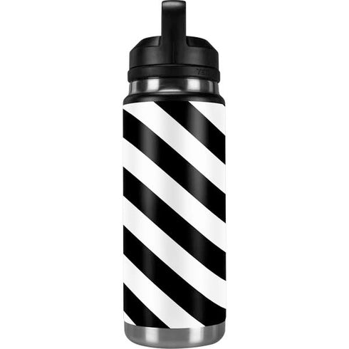 Black and White Geometric Stripes YETI Rambler 26oz Bottle Skin