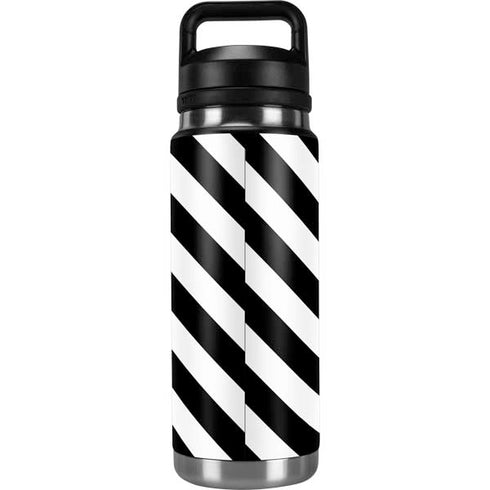 Black and White Geometric Stripes YETI Rambler 26oz Bottle Skin
