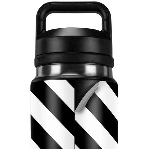 Black and White Geometric Stripes YETI Rambler 26oz Bottle Skin