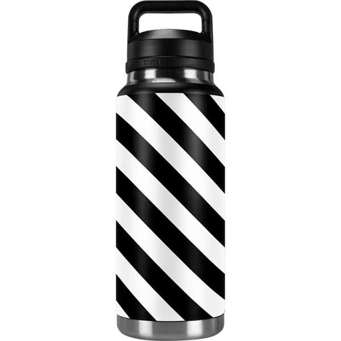 Black and White Geometric Stripes YETI Rambler 36oz Bottle Skin