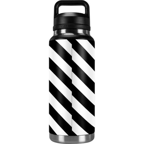 Black and White Geometric Stripes YETI Rambler 36oz Bottle Skin