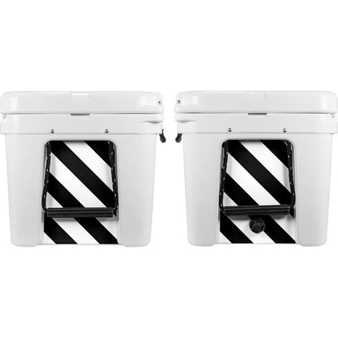 Black and White Geometric Stripes YETI Tundra 75 Hard Cooler Skin