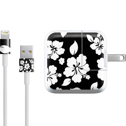 Black and White iPad Charger (10W USB) Skin