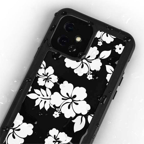 Black and White iPhone 12 Mini Waterproof Case