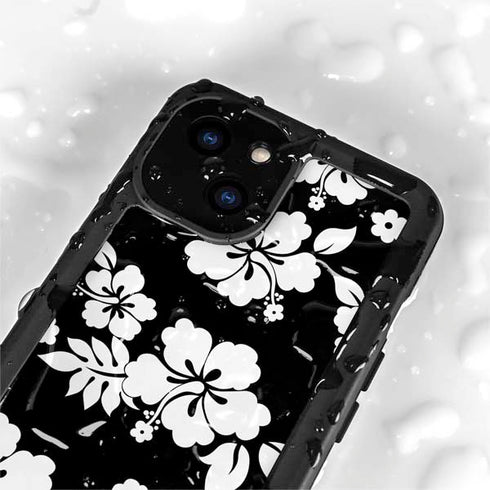 Black and White iPhone 13 Mini Waterproof Case