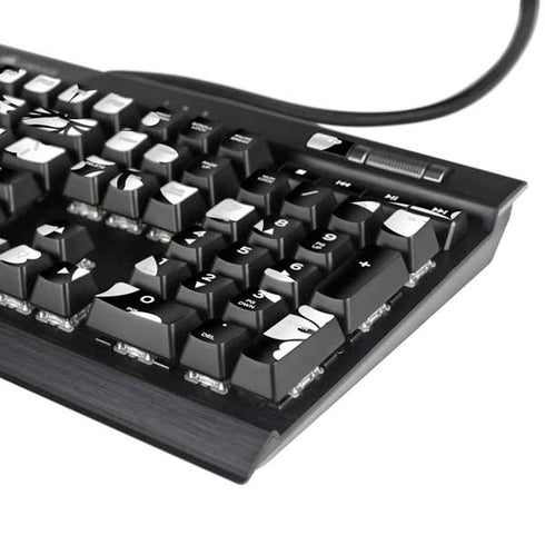 Black and White K95 RGB PLATINUM Mechanical Gaming Keyboard Skin