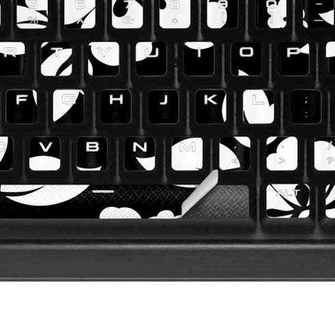 Black and White K95 RGB PLATINUM Mechanical Gaming Keyboard Skin