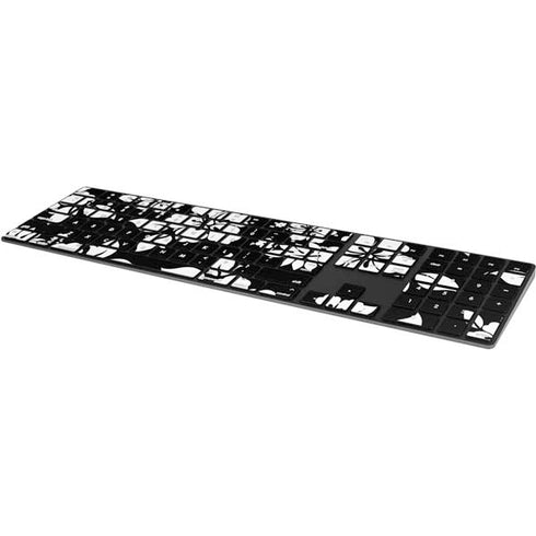 Black and White Magic Keyboard with Numeric Keypad Skin