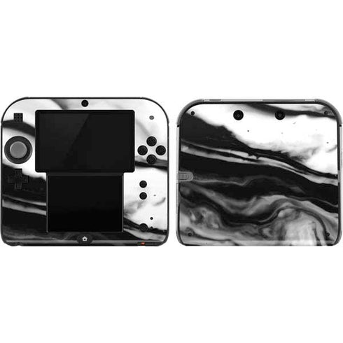 Black and White Marble Ink Nintendo 2DS Skin