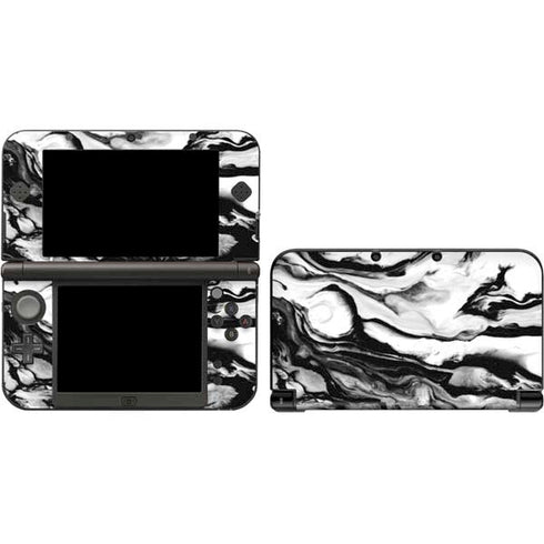 Black and White Marble Ink 3DS XL 2015 Skin